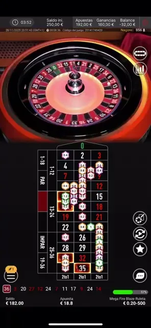 Mega Fire Blaze Ruleta Espana