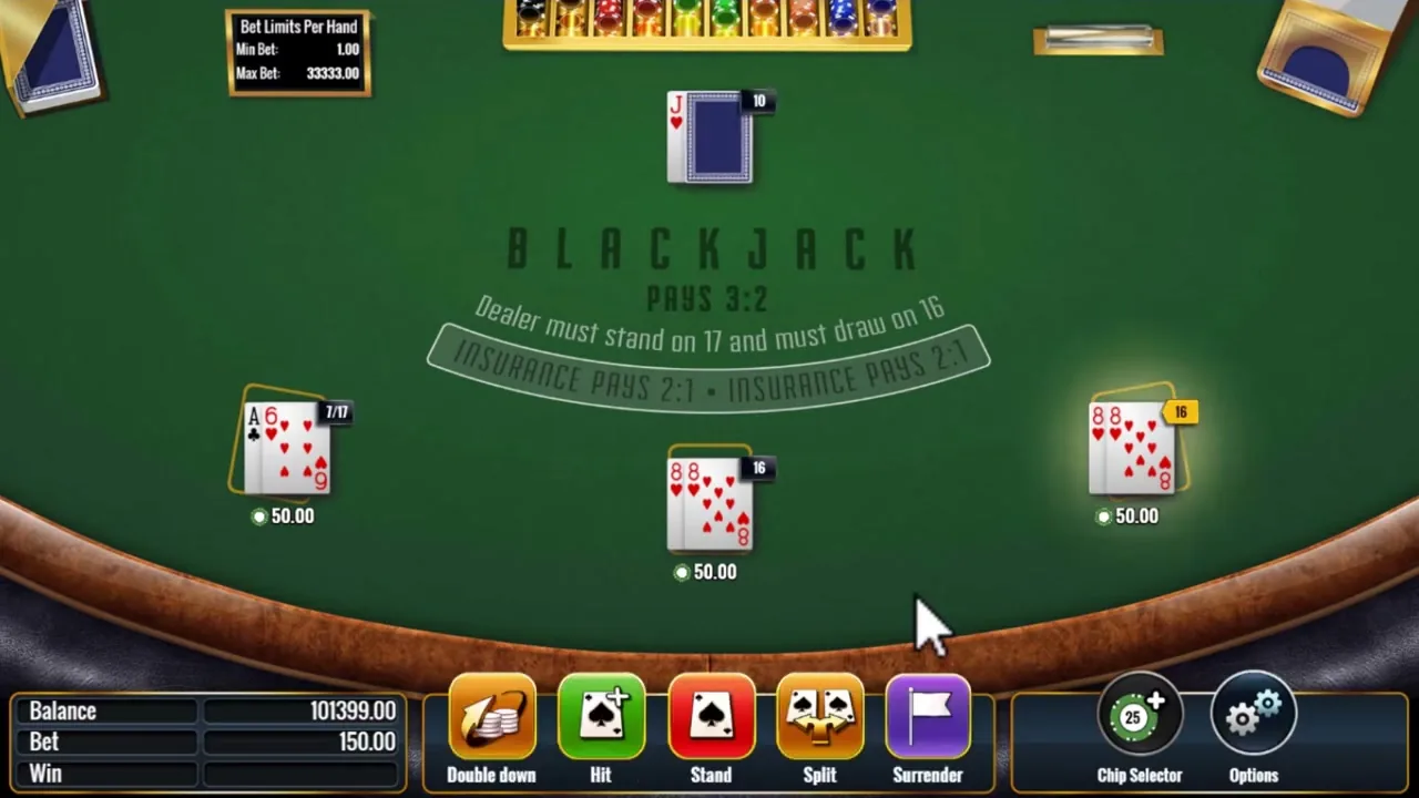 Surrender Multihand Blackjack