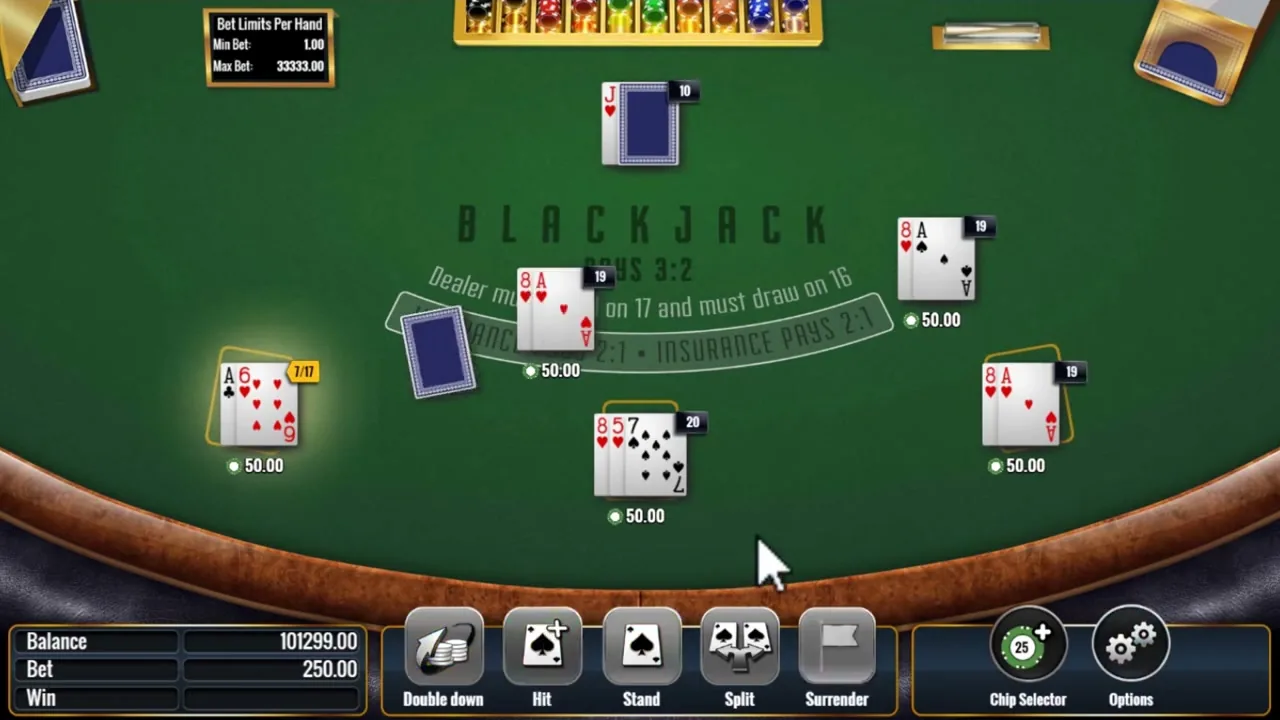 Surrender Multihand Blackjack